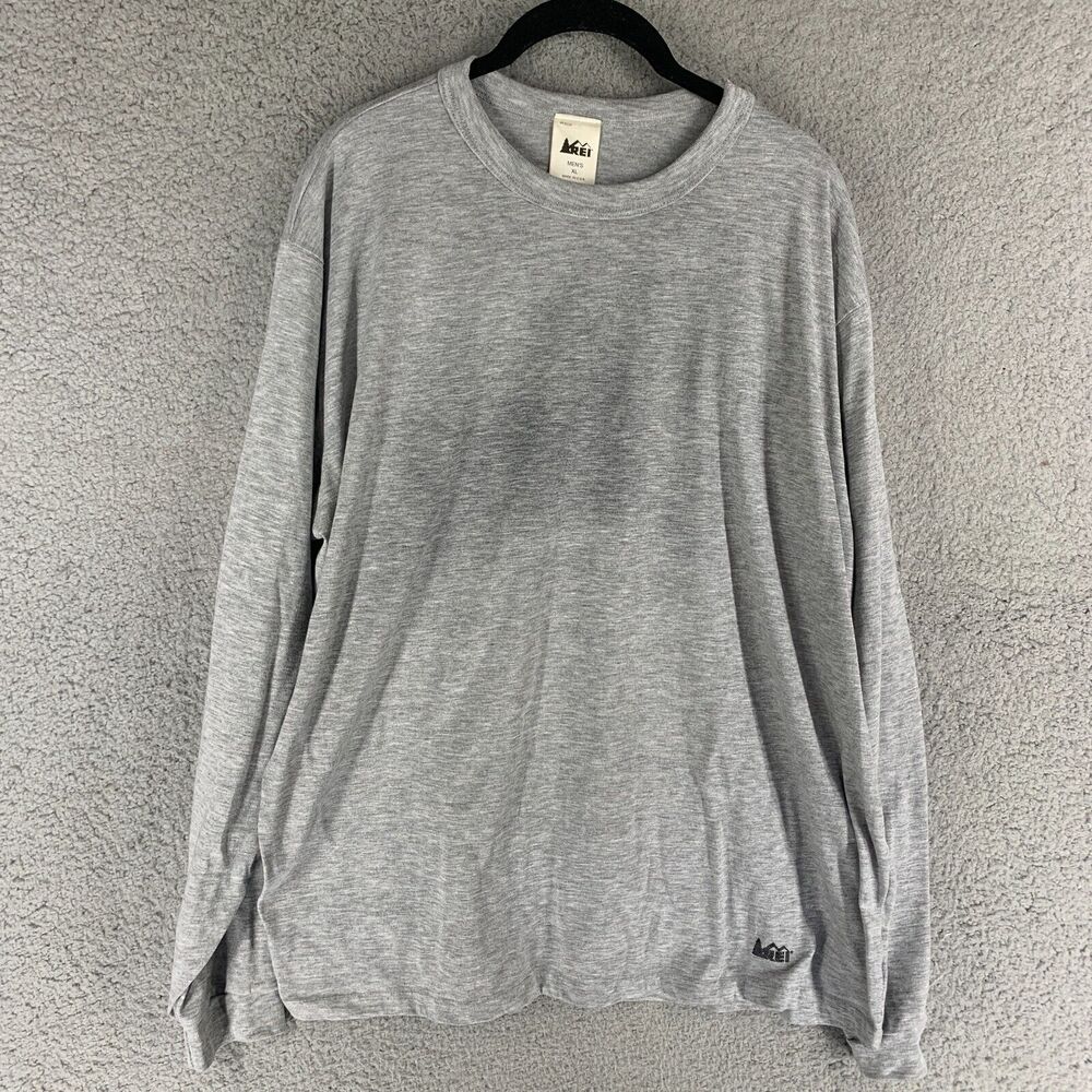 REI Shirt Mens XL Gray‎ Long Sleeve Crew Neck Lightweight